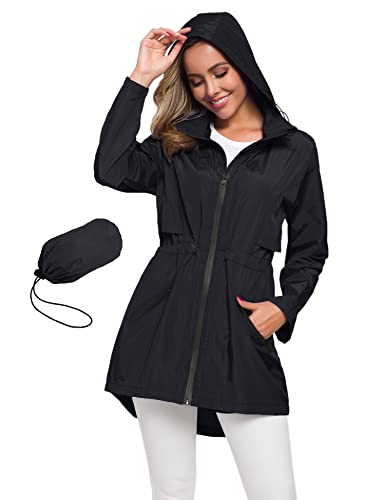 Avoogue Women'S Lightweight Windbreaker Waterproof Hoodie Women Travel Rain...