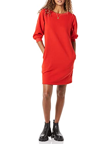 Amazon Essentials Women's Fleece Blouson Sleeve Crewneck Sweatshirt Dress...