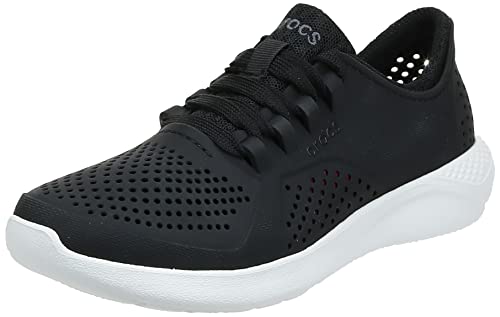 Crocs Women's Literide Pacer Lace-Up Sneakers, Black, 8 Women