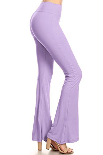 Leggings Depot Women's Flared Casual, Work, Lounge Solid Palazzo...