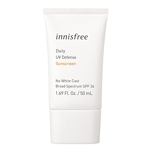 innisfree Daily UV Defense Sunscreen Broad Spectrum SPF 36 Face Lotion,...