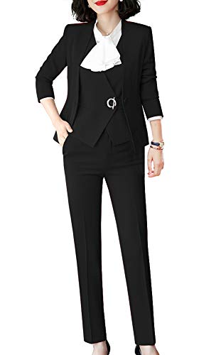 LISUEYNE Women's Three Pieces Office Lady Blazer Business Suit Set Women...