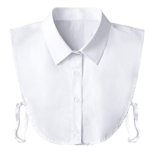 Fake Collar Detachable Dickey Collar Blouse Half Shirts Peter Pan Faux...