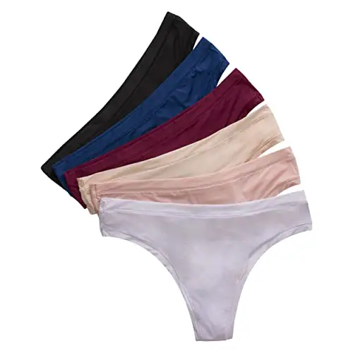 Hanes Women's Thongs ComfortFlex Fit Stretch Panties, Cooling Microfiber...