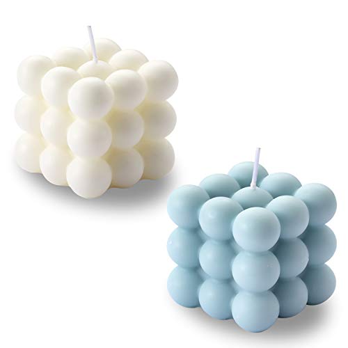 Bubble Candle - Cube Soy Wax Candles, Home Decor Candle, Scented Candle Set...