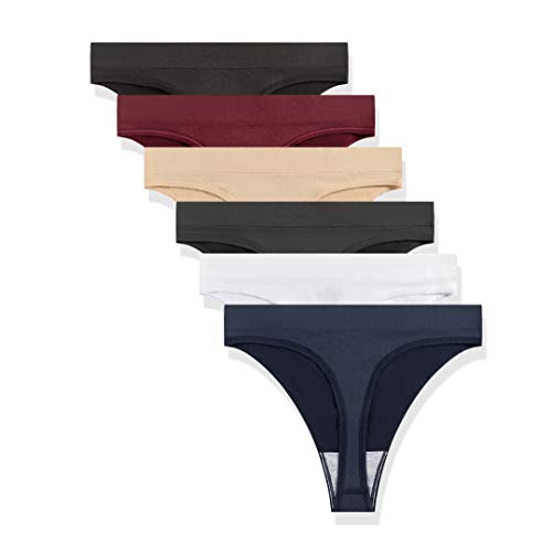 GRANKEE Women's Breathable Panties Thongs Seamless No Show Underwear 6...