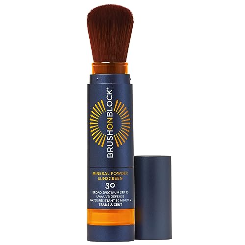 Brush On Block SPF 30 Mineral Powder Sunscreen, Translucent, Refillable,...