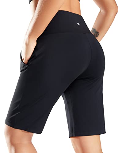 BALEAF 10' Bermuda Shorts for Women Lightweight Athletic Long Shorts Soft...