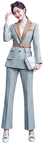 LISUEYNE Women’s Blazer Suit Waistband Slim Office Lady Business Set...