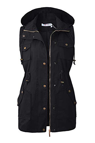 BBX Lephsnt Women's Anorak Utility Jacket Vest Multi-Pockets Outdoors Vest...