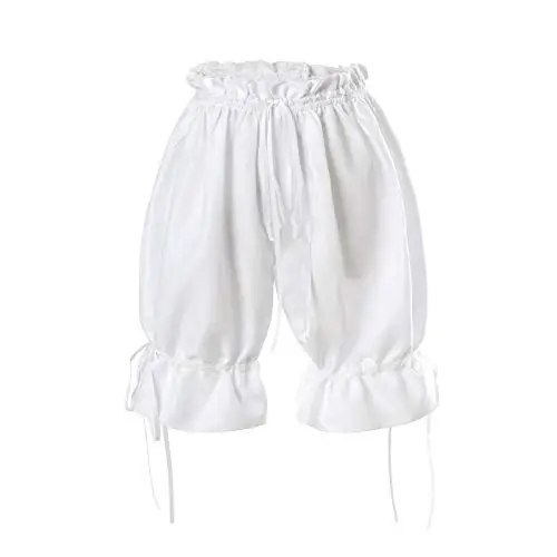 Nuoqi Womens Lolita Bloomers Shorts Drawstring Ruffle Pumpkin Pants Cute...