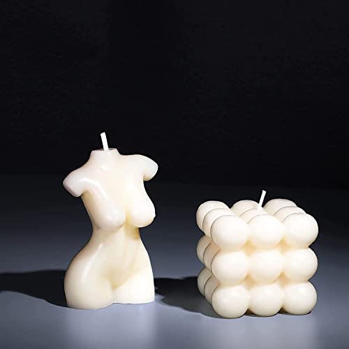 Bubble Candle Soy Wax Scented Hand Poured and Female Body Shaped Handmade...