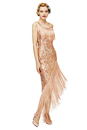 BABEYOND 1920s Flapper Dress Gatsby - Sequined Peacock Pattern Dress for...