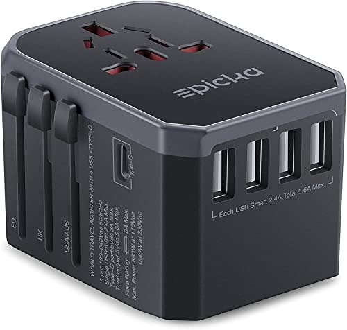 EPICKA Universal Travel Adapter One International Wall Charger AC Plug...