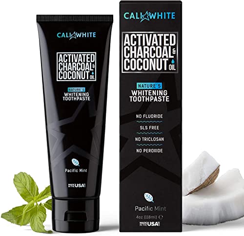 Cali White Natural Whitening Toothpaste, Activated Charcoal Toothpaste,...