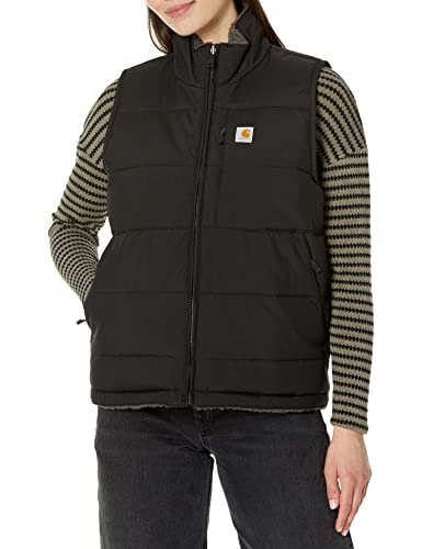 Carhartt Women's Relaxed Fit Midweight Utility Vest, Black, REG-XL