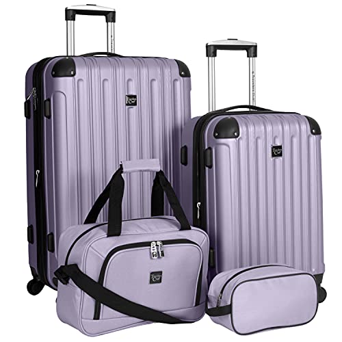 Travelers Club Midtown Hardside Luggage Travel Set, Spinner Wheels,Zippered...