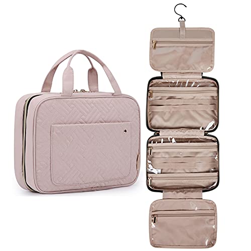 BAGSMART Toiletry Bag Travel Bag with hanging hook, Water-resistant Makeup...