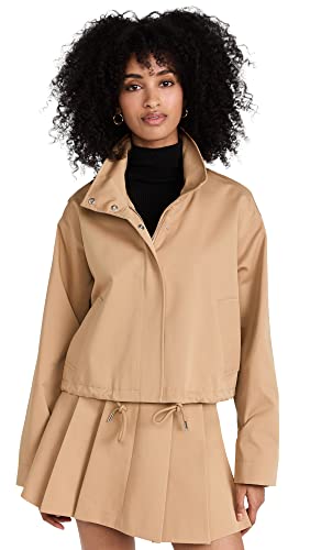 Rebecca Taylor Women's Military Cotton Jacket, Khaki, Tan, L