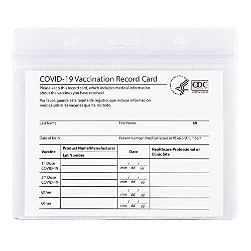 5 Pack - CDC Vaccination Card Protector 4 X 3 in Immunization Record...