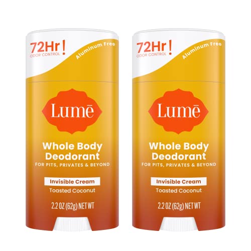 Lume Whole Body Deodorant - Invisible Cream Stick - 72 Hour Odor Control -...