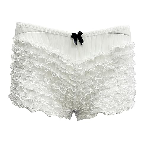 KKmeter Women's Ruffled Bloomers Lace Trim Pettipants Panties Booty Shorts...