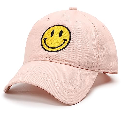 SONMONY Smile Face Trucker Hat Washed Dad Hat for Men Women Cute Baseball...