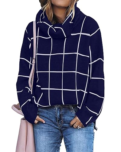 KIRUNDO Womens Sweaters 2023 Trendy Fall Winter Turtleneck Long Sleeve...