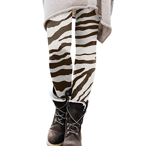 Womens High Waisted Leggings Zebra Graphic Leopard Print Hip Lift Yoga...