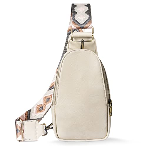 KFXFENQ Sling Bag PU Leather Small Crossbody Sling Backpack Multipurpose...