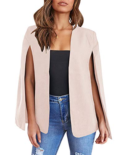 GAMISOTE Womens Cape Blazer Split Sleeve Open Front Casual Jacket Coat...