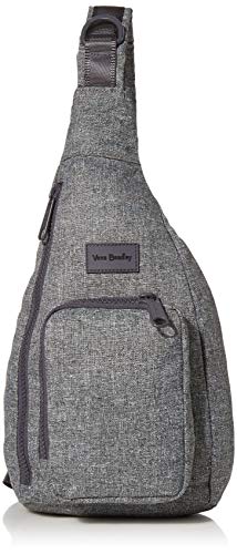 Vera Bradley Women's Recycled Lighten Up Reactive Mini Sling Backpack, Gray...