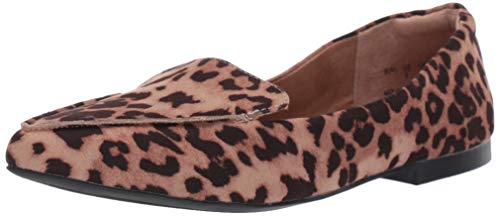 Amazon Essentials Women's Loafer Flat, Rose Leopard, 8