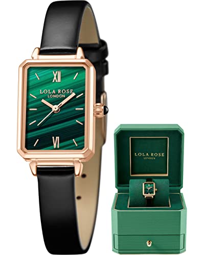 Lola Rose Dainty Women's Wrist Watch: Green Malachite Dial, Wrapped by...