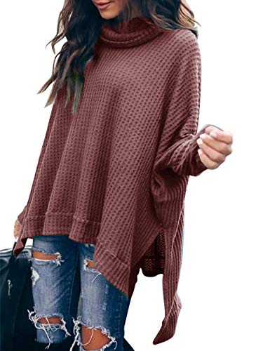 ANRABESS Womens Sweater Oversized 2023 Fall Fashion Turtleneck Long Batwing...