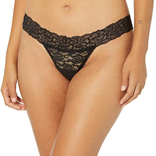 Maidenform womens Sexy Must Haves Lace Thong Panties, Black, Medium US
