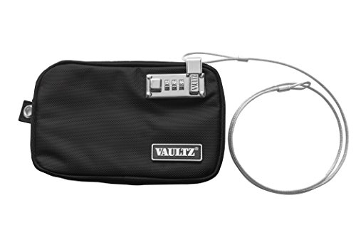 Vaultz Locking Field Gear Pouch with Tether, Small, 5 x 8 Inches, Black...
