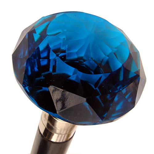 Victorian Walking Stick Cobalt Blue Cut Glass Cane