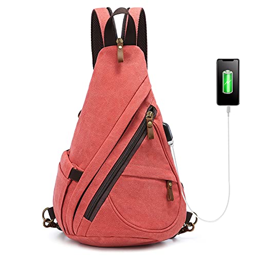 Sucipi Canvas Sling Bag Backpack Crossbody Bags for Women Medium Size...