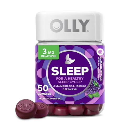 OLLY Sleep Gummy, Occasional Sleep Support, 3 mg Melatonin, L-Theanine,...