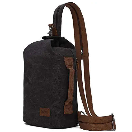 KL928 Canvas Sling Bag - Small Crossbody Backpack Shoulder Casual Daypack...