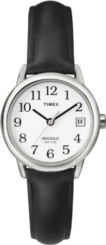 Timex Women's Easy Reader 25mm Watch – Silver-Tone Case White Dial with...