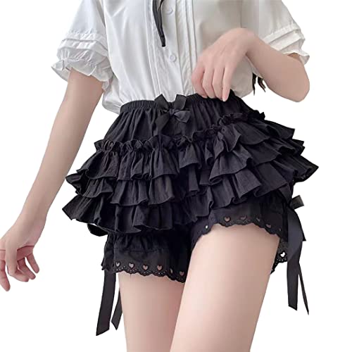 Vibsion Womens Lolita Bloomers Maid Ruffles Pumpkin Pants Bottom Shorts...