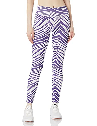 Zubaz Women's Standard Zebra Leggings, Multi, Large