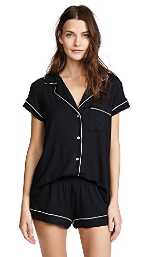 Eberjey Gisele Classic Women's Pajama Set | Short Sleeve Button Down Shirt...