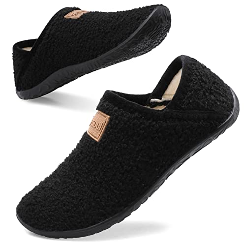 House Slippers for Women Men Indoor Soft Sole Cozy Fur Lining Fuzzy House...