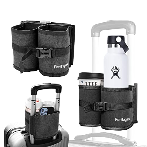 Perilogics Luggage Travel Cup Holder to Free Your Hands While on The Move....