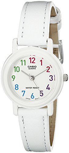 Casio Women's LQ-139L-7BCF Analog Japanese Quartz White Synthetic leather...