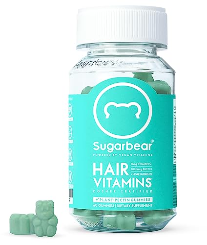 Sugarbear Hair Vitamins Extra Strength Biotin 6000mcg, Vitamin C, E,...