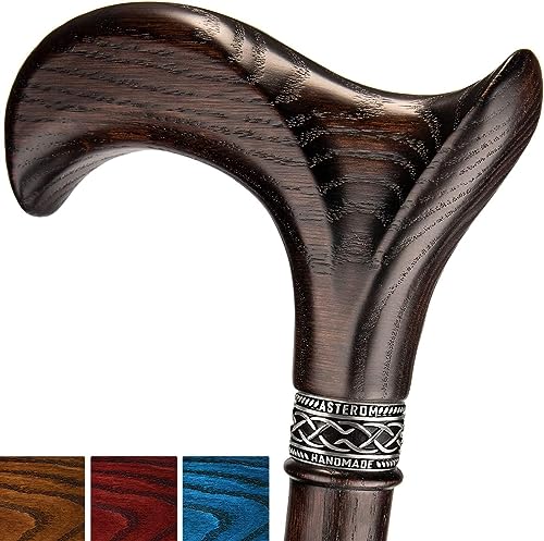 Asterom Walking Cane - Handmade Ergonomic, Canes for Men - Wooden Walking...